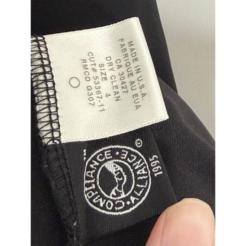 Sunning Vintage Laundry By Shelli Segal V Neck Neck Black Gown Size 4 - Picture 5 of 6